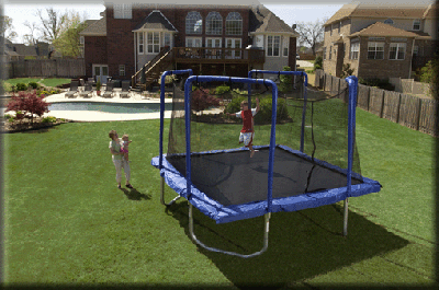 13' Skywalker Square Trampoline Combo