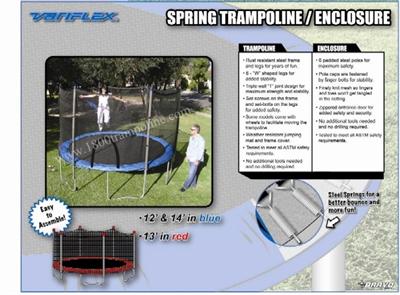 14ft VARIFLEX Spring Trampoline with Enclosure
