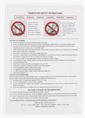Safety Instruction Placard for Parkside Trampolines
