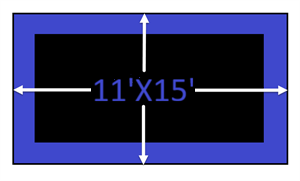 11'ft x 15'ft Rectangle Trampoline Frame