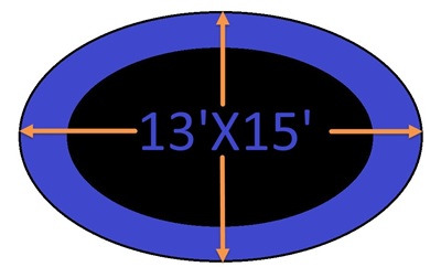 13x15 Oval Trampoline Frame