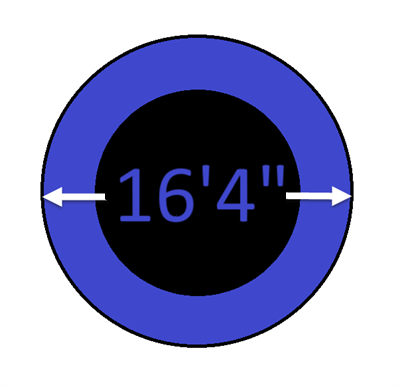 16'ft 4in Round Trampoline Frame