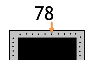 78 Ring Count for a Rectangle Mat