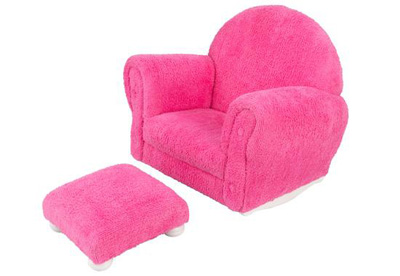Chenille Upholstered Rocker & Otto Chenille Upholstered Rocker & Otto