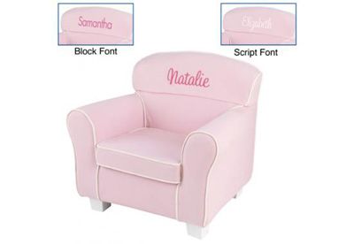 Personalized Pink Laguna Chair with Slip Cover Personalized Pink Laguna Chair with Slip Cover