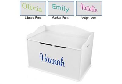 Personalized White Austin Toy Box Personalized White Austin Toy Box