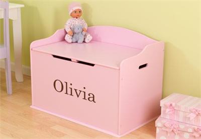 Personalized Pink Austin Toy Box Personalized Pink Austin Toy Box