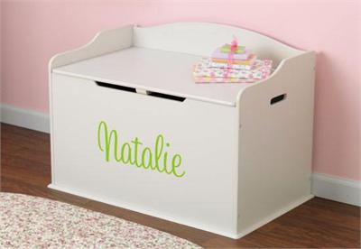 Personalized Vanilla Austin Toy Box Personalized Vanilla Austin Toy Box