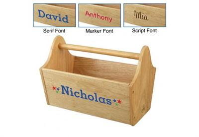 Personalized Toy Caddy - Natural Personalized Toy Caddy - Natural