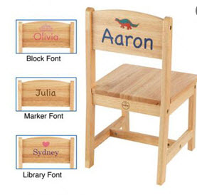 Personalized Aspen Single Chair- Natural Personalized Aspen Single Chair- Natural