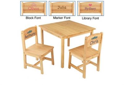 Personalized Aspen Table & Chair Set (Natural) Personalized Aspen Table & Chair Set (Natural)