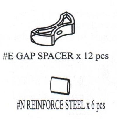 Key E - Gap Spacers for the 12ft TR-126COM-GLZ (Set of 12)