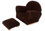 Chenille Upholstered Rocker & Otto