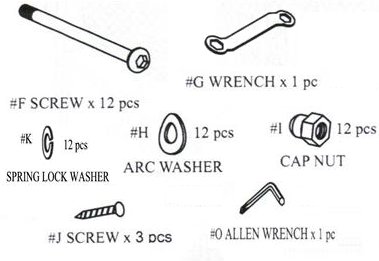 Hardware Kit for the 12ft TR-126COM-GLZ