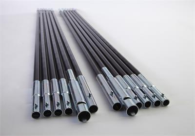 G4 Poles for 15' Bazoongi JumpPod Round Trampoline Enclosure (Black)