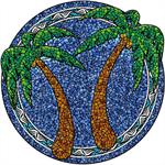 Large Mosaic Palm Trees