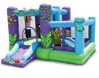 Zoo Park Inflatable Bounce House with Ball Pit