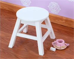 Round Stool-White