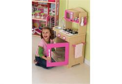 Pink Wooden Kitchen