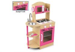 Personalized Pink Wooden Kitchen