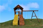 Design 1 – Wood Roof, Ladder, Ramp, Picnic Table